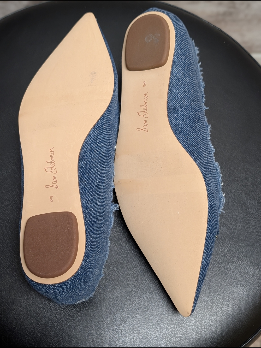 Sam Edelman Denim Pointed-Toe Flat NWOT - Picture 6 of 9